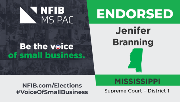 NFIB Mississippi PAC Endorses Jenifer Branning for Supreme Court