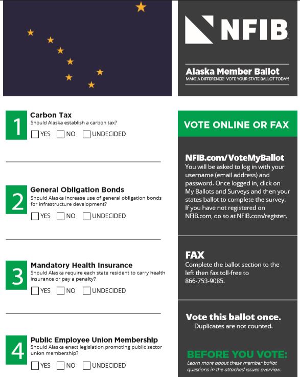 2019 NFIB Alaska State Ballot Results