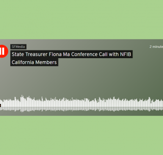 State Treasurer Fiona Ma Talks with NFIB Members