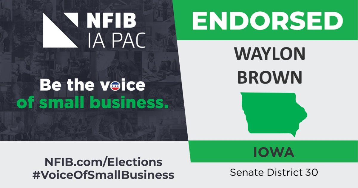 State Sen. Waylon Brown Earns Iowa PAC Endorsement